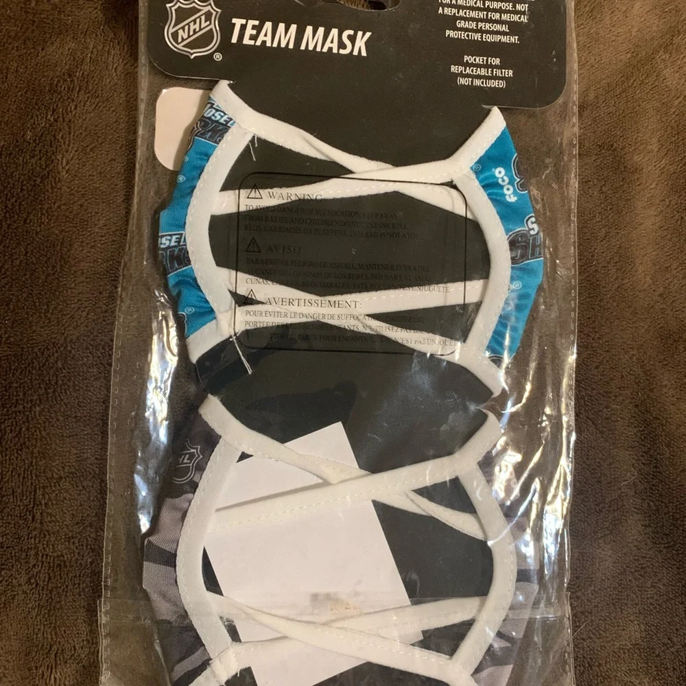 NHL Sharks Adult Mask NWT